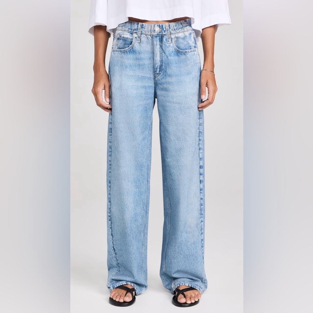 Rag & Bone Miramar Wide Leg Sweatpant "Jeans" in Valentina - Picture 2 of 10